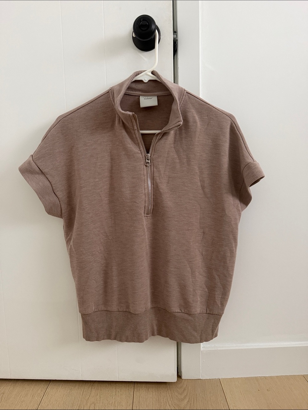 Varley Short Sleeve Half-Zip Pullover - Mauve Taupe